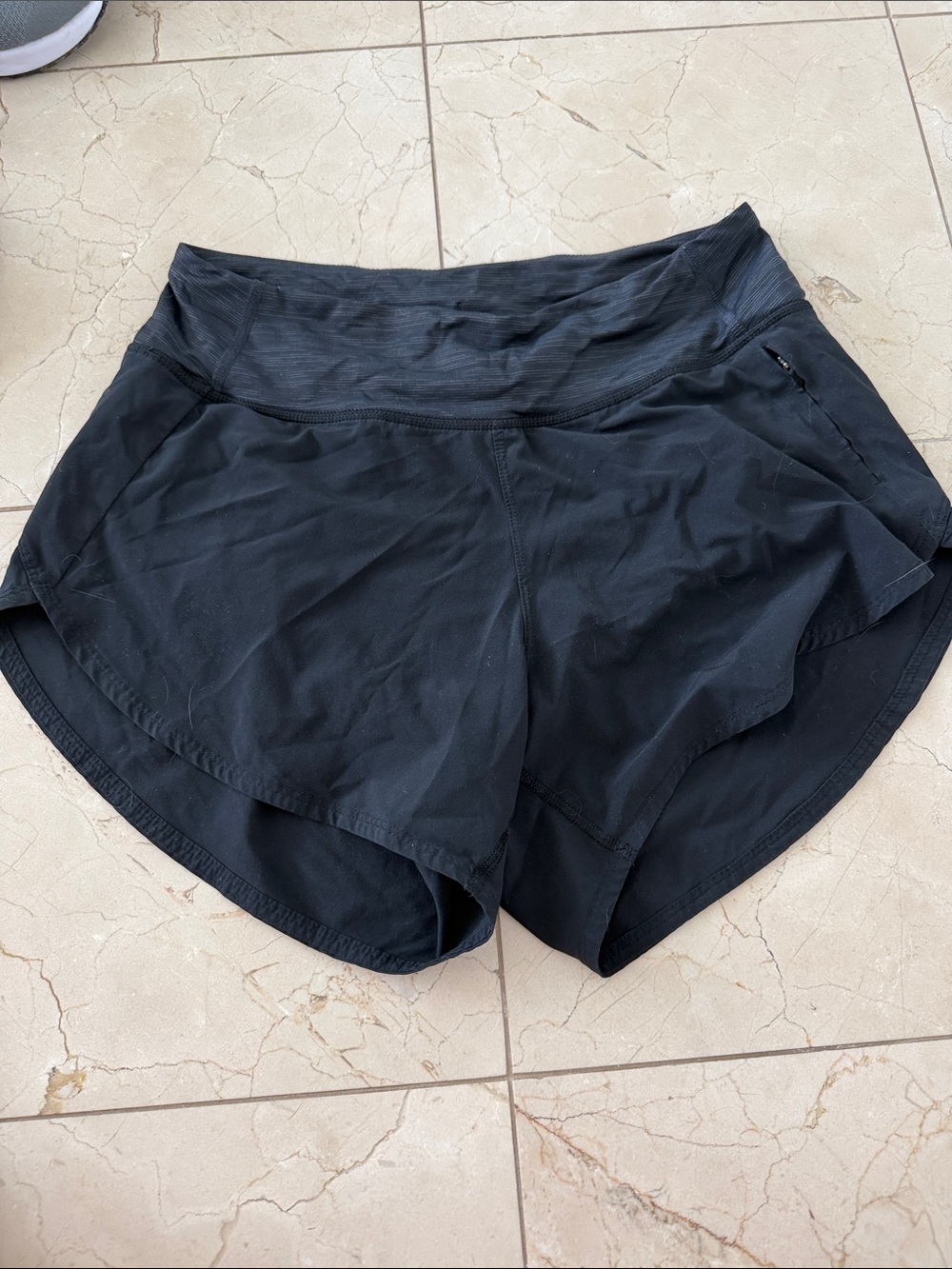 Outdoor Voices Black Women's Run Shorts with Hidden Zip Pocket